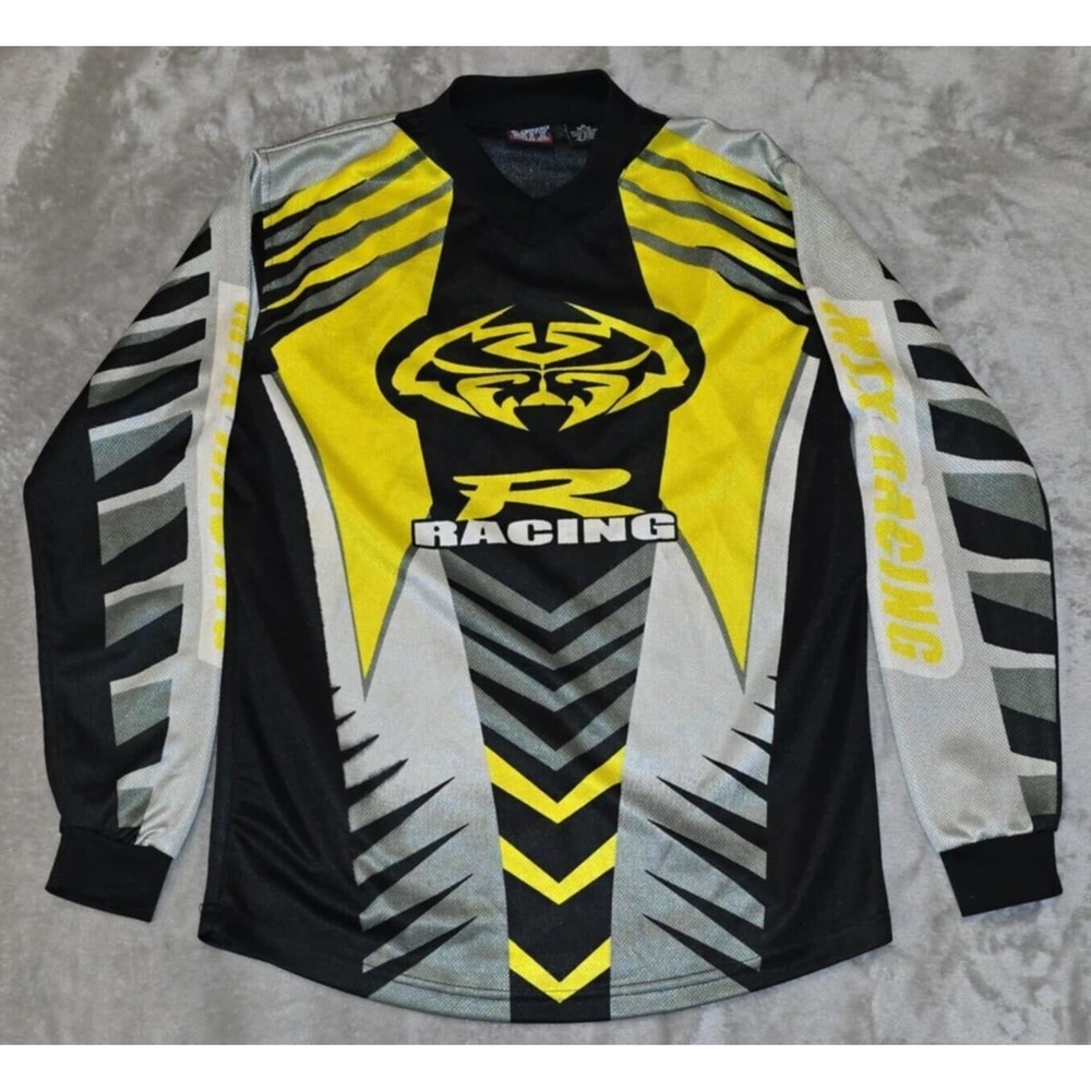 Motocross Jersey Youth Unisex M Yellow MTX Dirtbike Racing ATV Riding Dual Sided